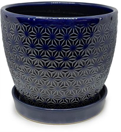 Ceramic Pot - Cobalt Prism