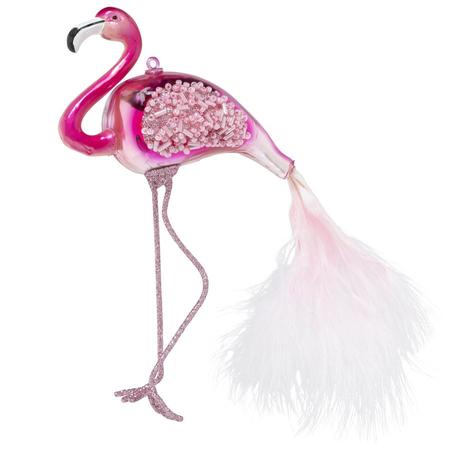 Feathered Flamingo Ornament