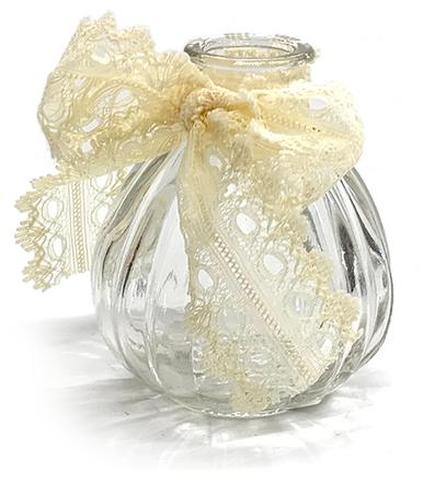 Glass Vase with Lace