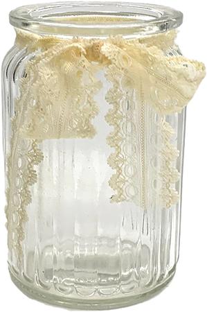 Glass Vase with Lace