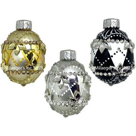 Mini eggs: Gatsby Silver, Gold & Black set/3
