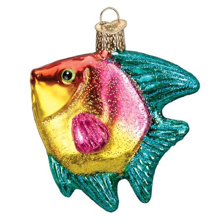 Pink and Yellow Tropical Angelfish Ornament