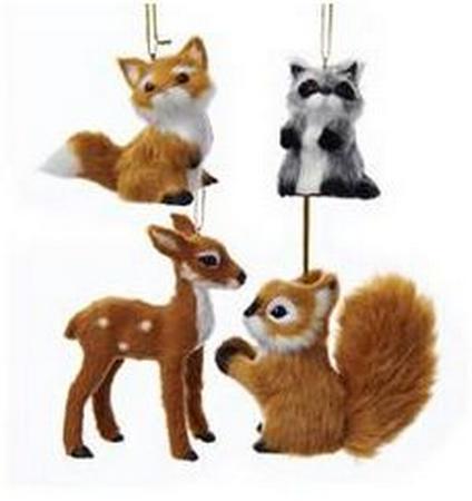 Plush Woodland Animal Ornament