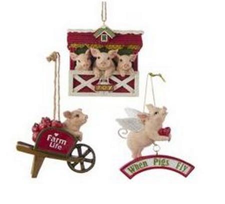 Farm Pigs Ornament