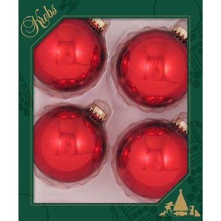Ball Ornament - Red - 3.25