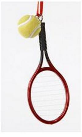 Tennis Racket with Ball Ornament