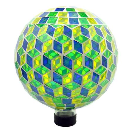 Geometric Glass Globe Blue & Green 10