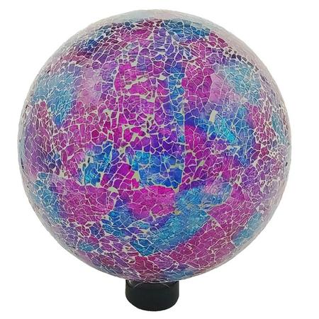 Mosaic Glass Globe Purple & Pink 10