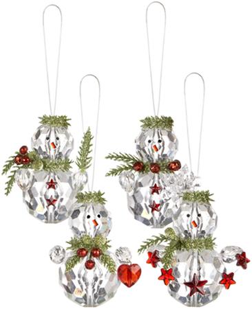 Mistletoe Snowman Ornament