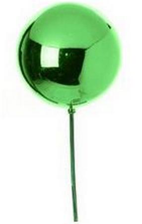 Shiny Ball Ornament Pick - Green