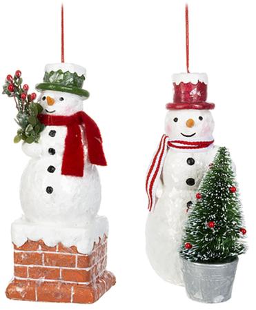 Snowman with a Chimney or a Tree Ornament