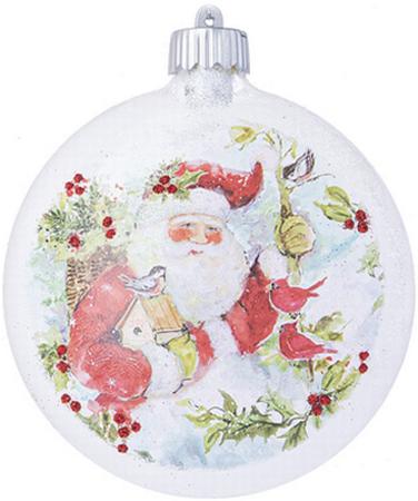 Santa Disk Ornament - LED