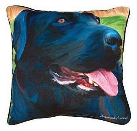 Handsome Black Lab Pillow