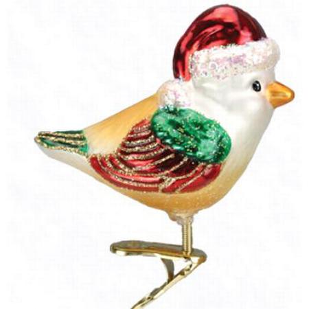 Santa Bird Ornament