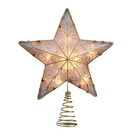 Gold Reflector Star Treetop 10 Light