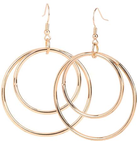 Circle Dangle Earring - Gold