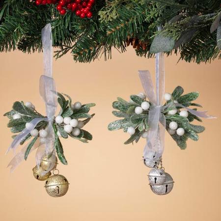 Mistletoe & Bell Ornament