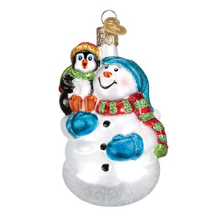 Snowman With Penguin Pal Ornament
