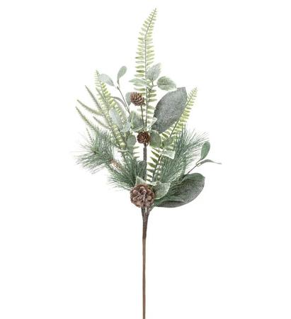 Fern Pine Cone Pick with Glitter 18