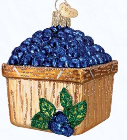 Basket of Blueberries Ornament