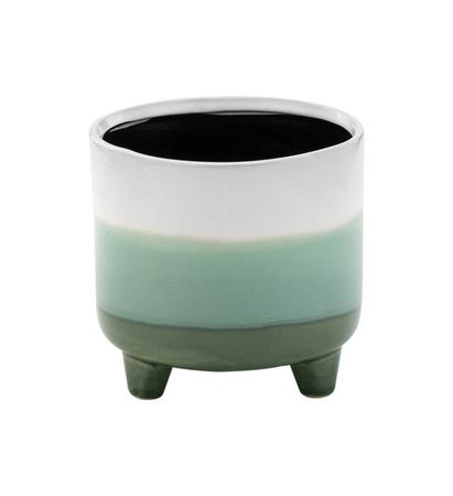 Tri-Color Footed Planter 4.5