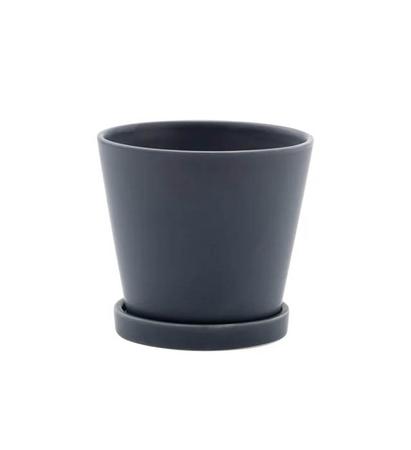 Blue Pot With Saucer 4.5