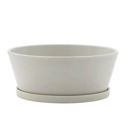 Gray Dishgarden With Saucer