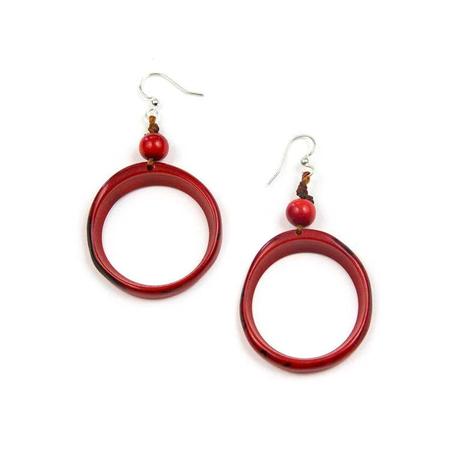 Ring of Life Earrings Rojo