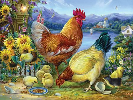 Rooster Walk 500pc Puzzle