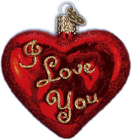 I Love You Heart Ornament