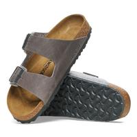 Birkenstock Arizona Leather/Textile/Felt Light Gray