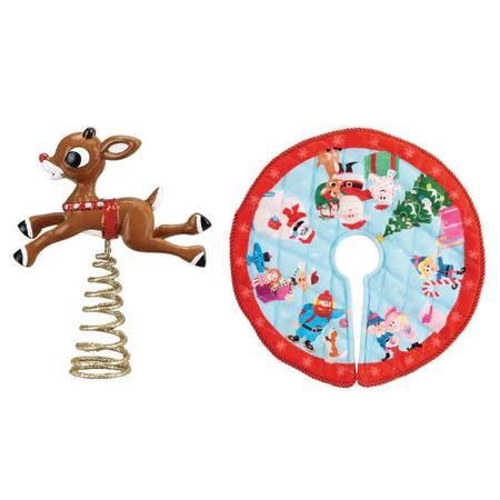 Mini Rudolph Tree Topper and Skirt Ornament