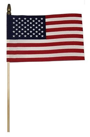 American Flag with Gold Spear - 4