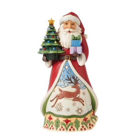 Santa Vintage LED Tree Figurine