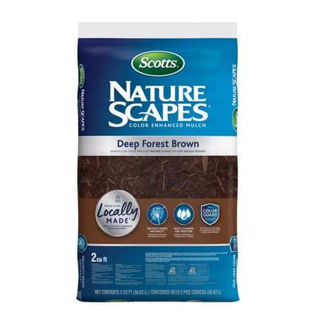 Scotts Nature Scapes Deep Forest Brown Bark Color Enhanced Mulch