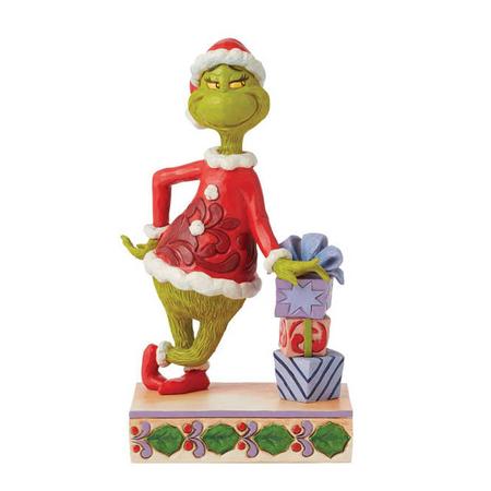 Grinch Leaning on Gifts