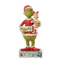 Grinch & Cindy Hold Sign Figure