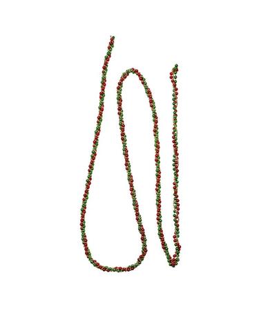 Red, Green and Gold Bead Twisted Garland