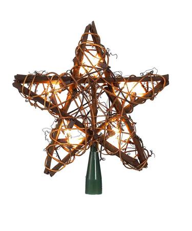 Rattan Natural Star Treetop 10 Light