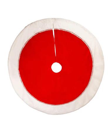 Red With White Border Tree Skirt