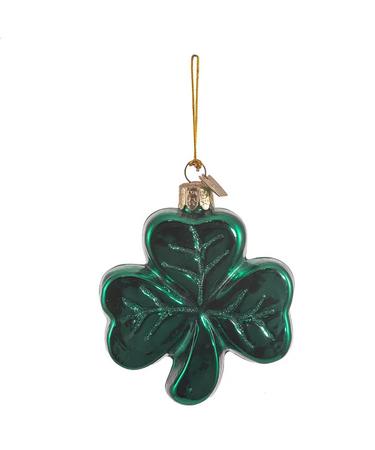 Noble Gems Shamrock Glass Ornament