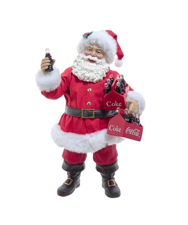 Coca-Cola Santa Holding Two Six Packs Figure