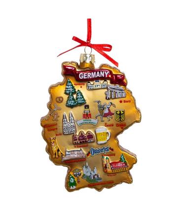 Germany Map Glass Ornament