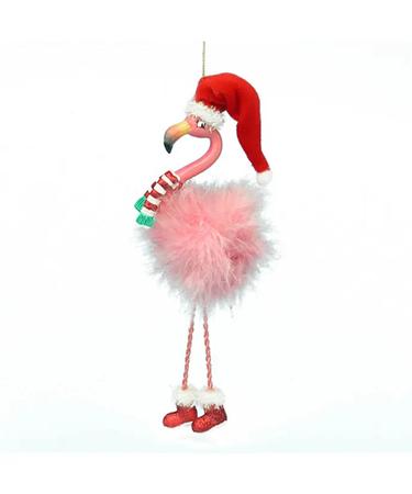 Flamingo With Dangle Legs Ornament 10 Light