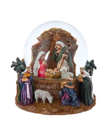 Musical Nativity Water Globe