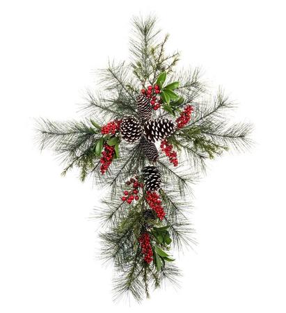 Pine and Cones Cross 30