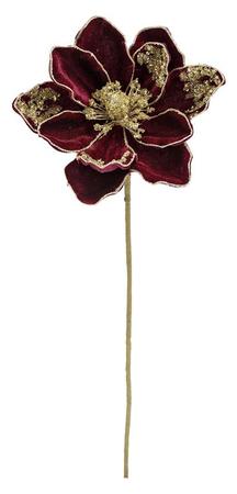 Velvet Magnolia Spray Burgundy 20