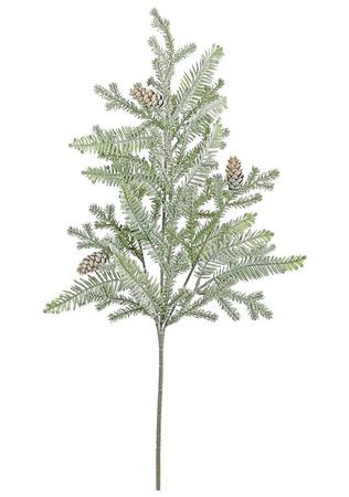 Frosted Hemlock Pine Spray 28