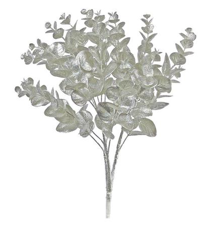 Large Glittered Eucalyptus Bush Platinum 19