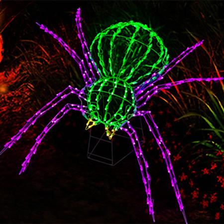 3D Scary Spider LED 28in x 40in